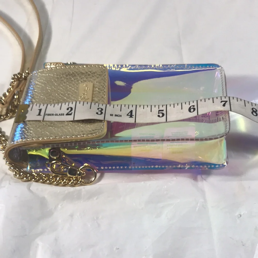 Lilly Pulitzer Hayes Faux Leather Gold & Iridescent Crossbody Phone Concert Bag